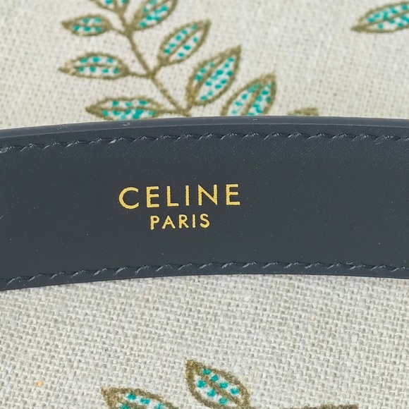 Celine Black Leather Triomphe Belt with Gold Hardware - Picture 5 of 7